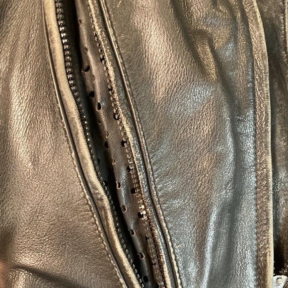 Vintage First Gear Hein Gericke Leather motorcycle jacket with forearm armor - Picture 2 of 16